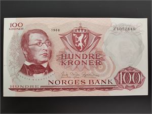 100 kroner 1968 Z 1-million erstatning ex. Germeten