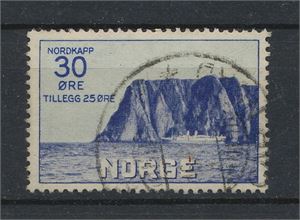 NK 183 30 øre Nordkap I, stemplet