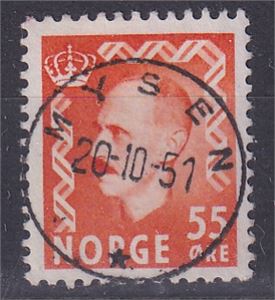 NK 400, Mysen 20-10-51 på 55ø Haakon (Ministempel)
