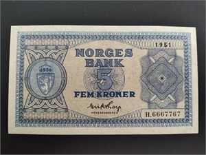 5 kroner 1951 H