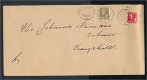 Lang konvolutt med helpestempel "BIRKELAND 28-1-29". 3 avtrykk
