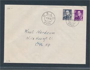 FDC Nk 455 og 463, 30 og 55øre Olav (Hk 1400)