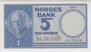 5 kroner 1962 J.4355814. Kv.0