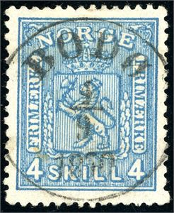14 y. 4 skill 4, rettvendt fullstemplet "Bodø 1.9.1870".