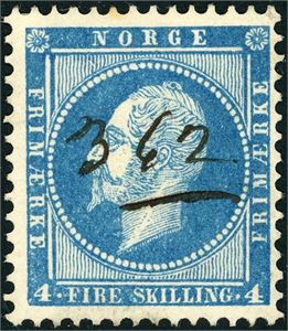 4 c. 4 skilling Oscar, anert med håndskrevet nummer "362" (Skarsvaag, FI).