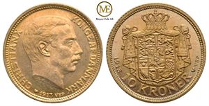 10 kroner 1913 Christian X. Kv.0