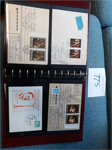 MOTIV: MALERIER Innstikksbok med en del merker inkl Mi Bl 31 fra Kina (€ 200) + Safe perm med en del pene brev