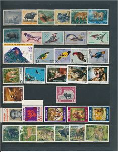 BANGLADESH/INDIA xx plansje med mest dyr og fugler. Flotte motivmerker