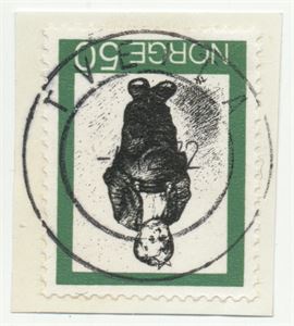 Hjelpestempel TVEITA (OS) HJ-IIA -4 12 72 omv. på klipp med NK 700. Ikke reg. hos Aspaker.