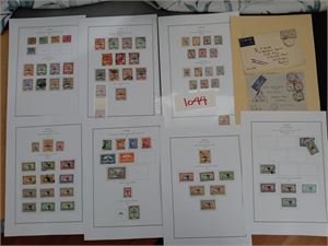 SUDAN Fyldig samling på albumark  til 1951 inkl et par brev