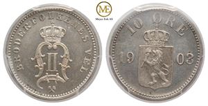 10 øre 1903 Oscar II. Kv.0