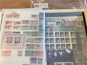 USA samling på 20 tosidige A4 instikksark **/st., gammelt og nytt