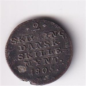 Danmark 2 skilling - 1805