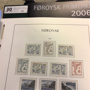 Færøyene 1975-2009 (komplett) ** samling i Leuchtturm SF album.  Medfølger noe annet også.
