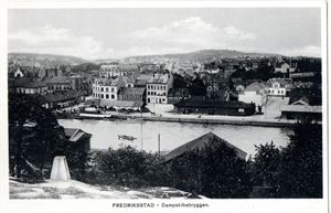 Postkort. Fredrikstad Dampskipsbrygga