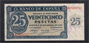 SPANIEN fyra fräscha ovikta sedlar från 1930-talet