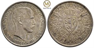 2 kroner 1908 Haakon VII. Kv. God 01