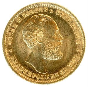 20 kroner/5 Sp 1875 i gull. 01