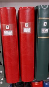 SVERIGE ortstämplar, ringtyp, Oscar-Gustav V. Tre visiralbum med över 3000 stämplade märken sorterade