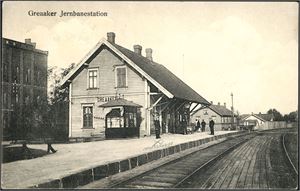 Greaaker Jernbanestation. Brukt i 1919. K-1