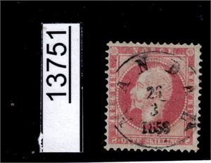 Nk 5 o. Fullstemplet "MANDAL 26-3-1859"