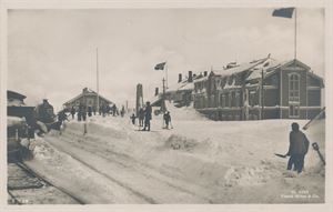 FINSE stasjon med tog og skireisende (HO) småf. (Mittet 5583) ubrukt