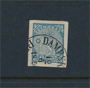 Nk 1 o. Bredrandet merke stemplet "DAMPSKIBET BERGEN 10-6-1856"