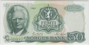 50 kroner 1981 L. Kv.0