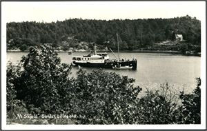 "S/S Skjold" Sundet Lillesand. Brukt i 1937, ikke sendt. K-1