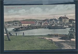 KRISTIANSAND S LAHELLE (L. B. 3256) Flott ubrukt fargekort