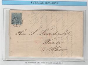 F2d 4 skill b:co på brev avstämplat STOCKHOLM 28.8.1855, intyg, H.O.W, "gott exemplar",2,4.4,4