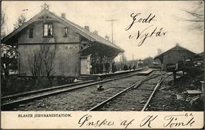Blaker Jernbanestation. Brukt i 1904. K-2