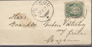 SL KOLSRUD 27-I-19 (BU, 6 pkt) på liten konvolutt med 5ø