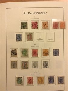 Finland Samling **/o i Leuchtturm album samt bladsett 1856-2014    (Facit 25.000.-)