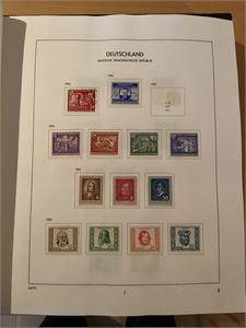 Tyskland DDR, Bra grunnsamling i to bra Davoalbum. Noen mellomgode, en del miniark, og mest stpl. merker.