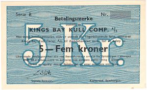 5 kroner 1948/49 Kings Bay Kull Comp. Kv.0/01