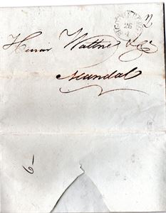 Brev Prefrim utenlandsbrev til Mandal