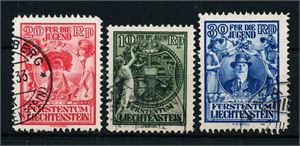 Liechtenstein 116-118. Set of 3, used (€160)