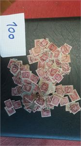 Røde 10ører. Oppgitt Nk 57, 62, 68 og 77, ca 150 stk, ikke sjekket