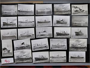 SKIPSKORT 40 kort, de fleste småformat. Alle ubrukte