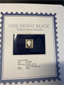One penny black sølv