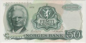 50 kroner 1975 G.7925068. Kv.0