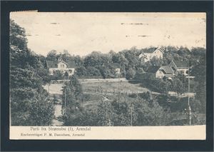 PARTI FRA STRØMSBU (1), ARENDAL (PMD). Postsendt 1910