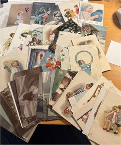 Lott postkort. Barnemotiv.