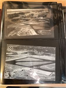 Fly Samling flykort fra FORNEBU,  85 stk mest ulike kort, både småf. samt S/H og farge Storformat.   Artig samling i album