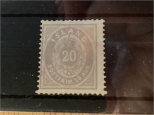 Island AFA 10 A (*)  20ø posthorn     Verdi 8000.-