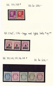 Nk 103-06, 108, 117aY, 117b og 127-28 x/xx.