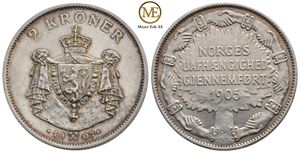 2 kroner 1907 Jub. Haakon VII. Kv.01
