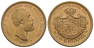 20 kronor 1898 Oscar II. Kv.0