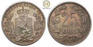 25 øre 1899 Oscar II. Kv.0